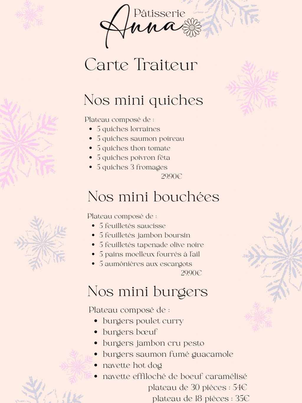 Plateaux traiteurs de mignardises salées – Spécial fêtes de fin d’année 🎄