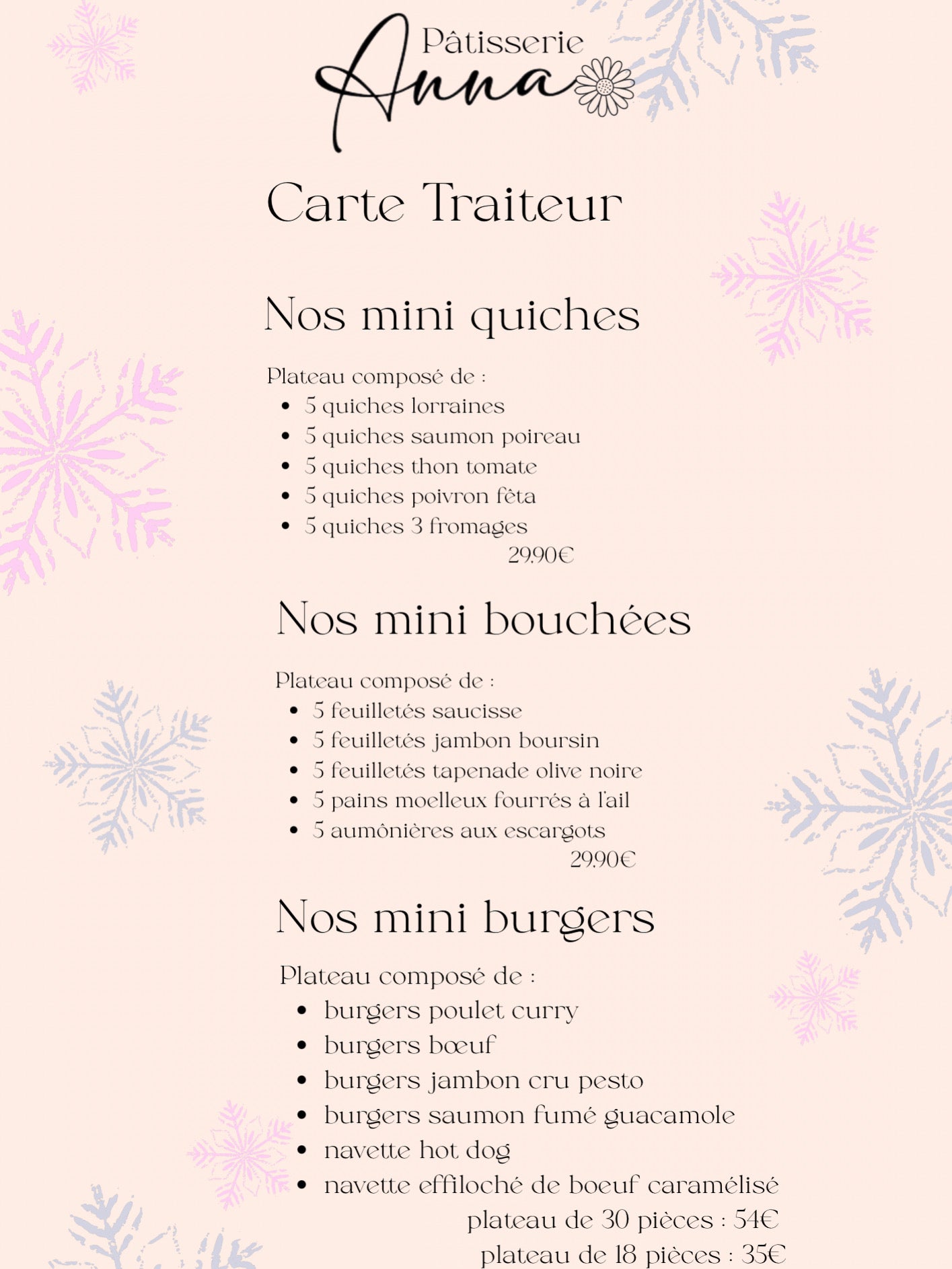 Plateaux traiteurs de mignardises salées – Spécial fêtes de fin d’année 🎄