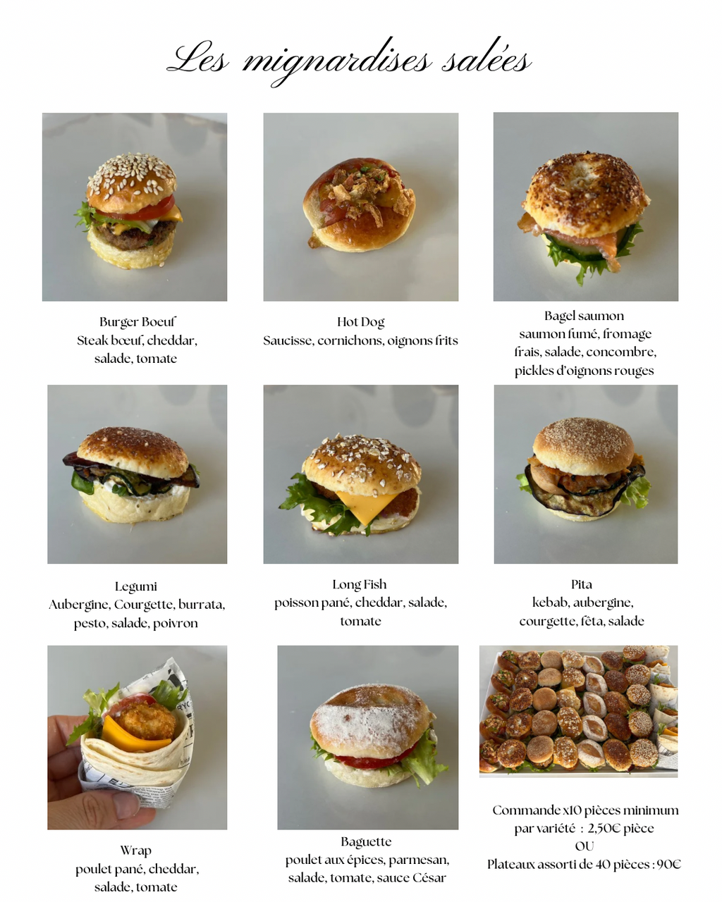 Plateau Signature de Mini Burgers