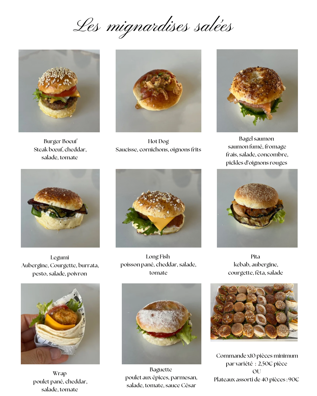 Plateau Signature de Mini Burgers