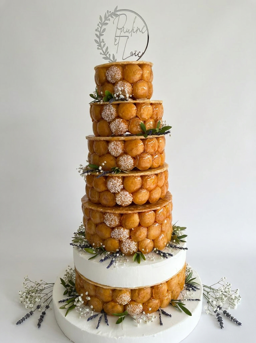 Pièce montée en choux artisanale – Mariage, baptême et événements