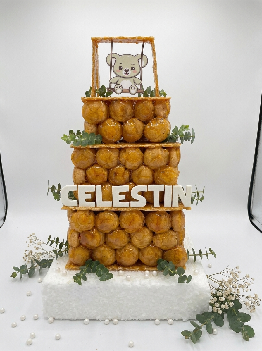 Pièce montée en choux artisanale – Mariage, baptême et événements